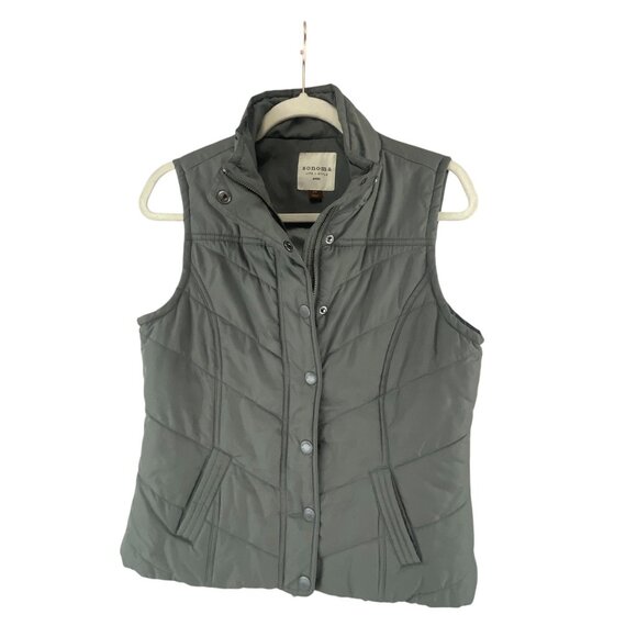 Sonoma Life + Style Women's Quilted Puffer Vest PS Black Outdoor Gorpcore - Picture 1 of 8